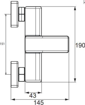 Bateria prysznicowa Omnires Parma chrom (PM7440) 4