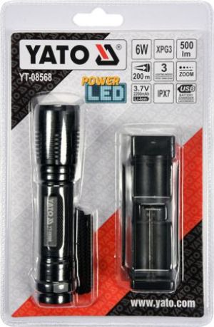 Latarka Yato Latarka XP-G3 CREE 6W, akumulatorowa,120 x 28mm (YT-08568) 6