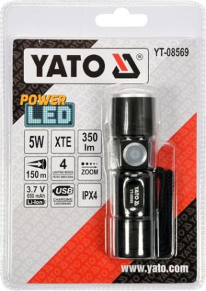 Latarka Yato Latarka XT-E CREE 5W, USB, 94 x 27mm (YT-08569) 3
