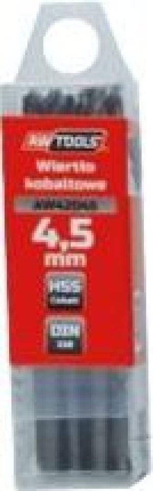 Wiertło AWTools do metalu kobaltowe walcowe 4,5mm 10szt. (AW42045) 2