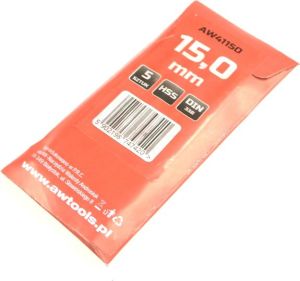 Wiertło AWTools do metalu HSS podtaczane 15mm 5szt. (AW41150) 2