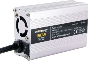 Przetwornica Whitenergy Przetwornica samochodowa DC 12V-AC 230V 150W z USB (09409) 1