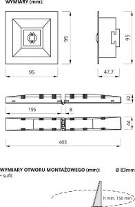 AWEX Oprawa awaryjna LOVATO P ECO LED 1W 125lm (opt. koryt.) 3h jednozadaniowa biała LVPC/1W/ESE/AT/WH - LVPC/1W/ESE/AT/WH 2