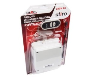 Zamel Radiowy wyłącznik sieciowy dwukanałowy z pilotem RWS-211D/N 2