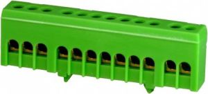 Simet Zacisk przyłącz na TS35 izolowany ochronny PE 12-polowy 12x16mm2 zielony 870S-12FS (89823005) 1