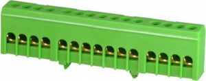 Simet Zacisk przyłącz na TS35 izolowany ochronny PE 15-polowy 15x16mm2 zielony 870S-15FS (89825005) 1