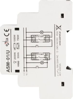 Zamel Automat schodowy 12-240V AC/DC ASM-01/U (EXT10000005) 4