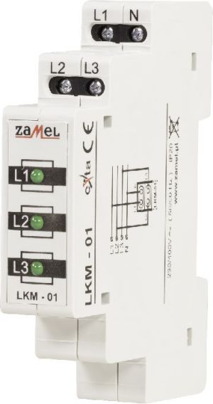 Zamel Wskaźnik zasilania 230V/400V 3xLED zielone LKM-01-20 (EXT10000037) 2