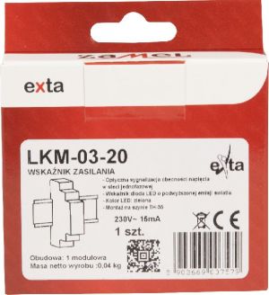 Zamel Wskaźnik zasilania 230V LED zielona LKM-03-20 (EXT10000045) 5