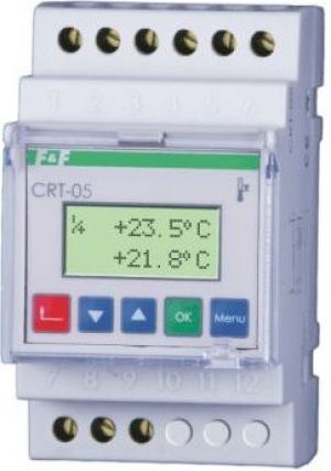 F&F Regulator temperatury 2-funkcyjny -100-400 st.C 16A 1P cyfrowy (CRT-05) 1