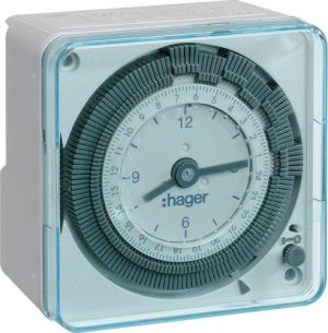 Hager Zegar dobowy 1P/16A 230V 1moduł kompaktowy analogowy (EH710) 1