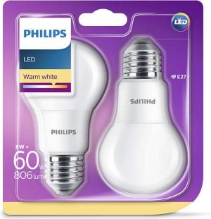 Philips Żarówka LED 8W (60W) E27 2 sztuki (929001234361) 1