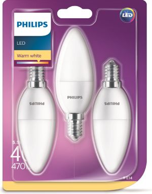 Philips Żarówka LED 5.5W (40W) E14, 3 sztuki (929001253695) 1