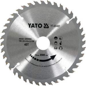 Yato Piła tarczowa z węglikiem wolframu do cięcia drewna 190x40Tx30mm (YT-60489) 1
