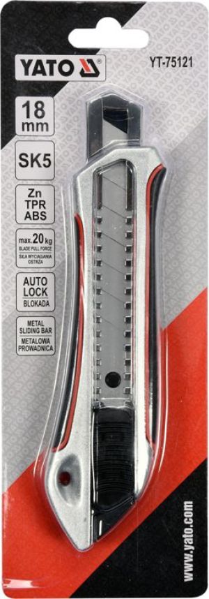Yato Nożyk z ostrzem łamanym 18mm rękojeść pokryta ABS (YT-75121) 3