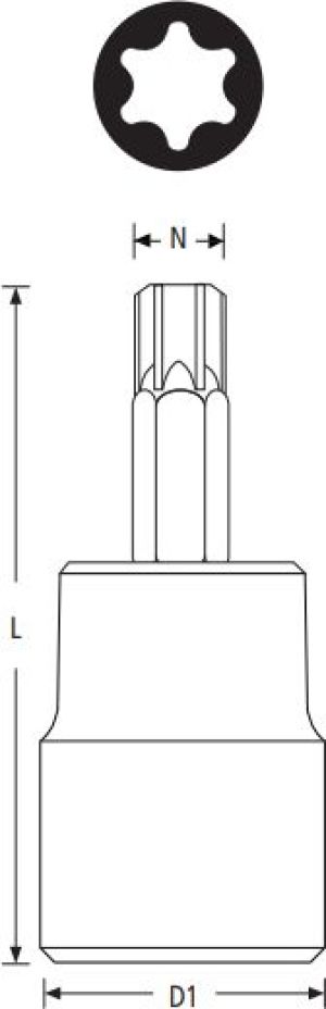 Stanley Nasadka trzpieniowa Torx 1/4" T10 (732468) 2