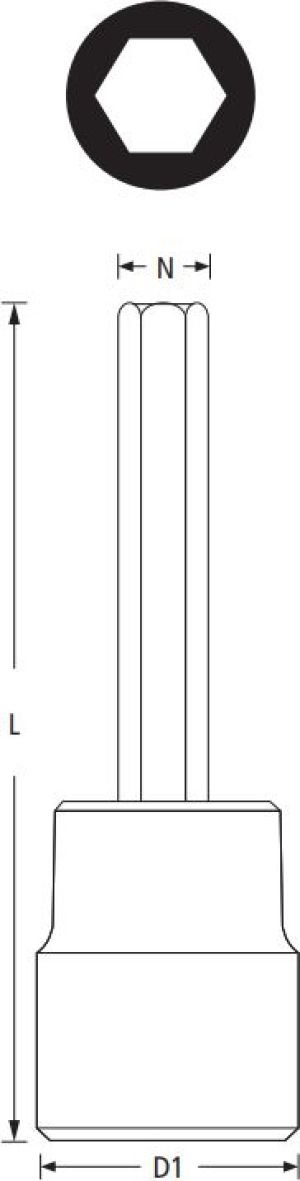 Stanley Nasadka trzpieniowa imbusowa hex 1/2" H4 x 100mm (733828) 2