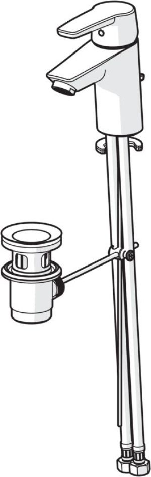Bateria umywalkowa Oras Saga stojąca chrom (3904F) 3