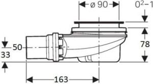 Syfon Geberit Syfon brodzikowy Uniflex z pokrywą 90mm chrom (150551211) 2