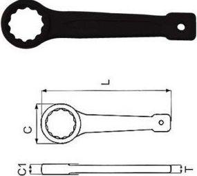 Jonnesway klucz oczkowy udaroway 21mm (JW72121) 1