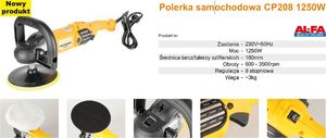 Alfa ALFA POLERKA SAMOCHODOWA 1250W /CP208 CP208 - CP208 1