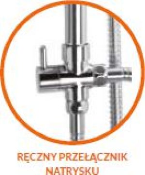 Zestaw prysznicowy Invena Elea z deszczownicą chrom (AU-82-001) 2