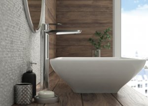 Bateria umywalkowa Deante Alpinia stojąca chrom (BGA 021K) 7