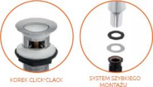 Bateria umywalkowa Invena Dokos stojąca chrom (BU-19-W01) 2