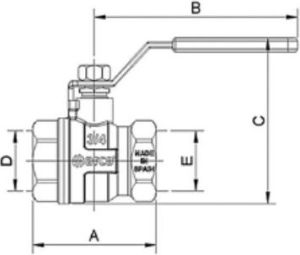Arco Zawór Kulowy z rączką 1 1/2' Turia 3000 (0121308) 2