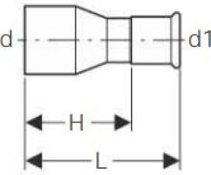 Geberit Redukcja Mapress Kupfer Gas 18 x 15mm (34615) 2