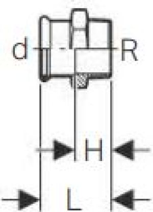 Geberit Złączka przejściowa Mapress Kupfer Gas GZ 22mm x 1/2" (34669) 2