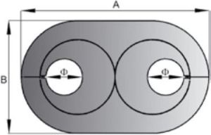 Capricorn Rozeta podwójna biała fi 22 (9-2220-022-00-01-01) 2