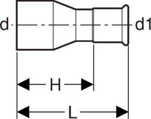 Geberit Redukcja Mapress Kupfer 28 x 15mm (62307) 2