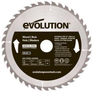 Evolution Piła tarczowa widiowa do cięcia drewna 255x25mm 40z (EVO-255-40-D) 1