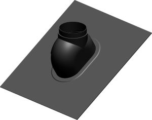 Concept Przepust dachowy czarny do dachu skośnego 0-48 dla systemu powietrzno-spalinowego 80/125 (F906354125) 1