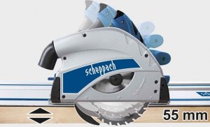 Pilarka tarczowa Scheppach PL55 + SZYNA 2x700mm 1200 W 160 mm 2