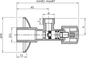 Perfexim Zawór kątowy 1/2"x3/4"  (02-018-1520-000) 2