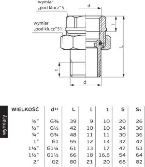 Perfexim Dwuzłączka mosiężna prosta z oringiem 1/2" (07-146-0150-000) 2