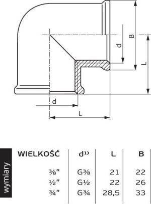 Perfexim Kolano mosiężne chrom GW 1/2" (07-452-0150-000) 2