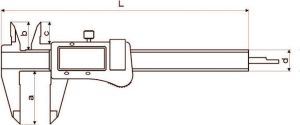 Gimex Suwmiarka elektroniczna 150 x 40mm (216.035) 2