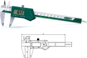 Insize Suwmiarka elektroniczna maua ze śrubą zakres pomiaru 0-150 mm / 0-6" insize (1108-150w) 1