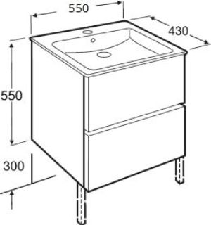 Roca Cube 55 cm biały (A85119A806) 2