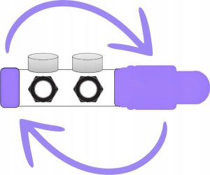 Invena INVENA DUOPLEX DO DOLNEGO PODL.50MM BIAŁY - CZ-89-015 5