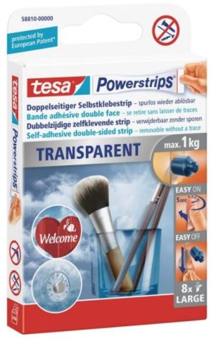 Tesa Plastry samoprzylepne Tesa Powerstrips przeźroczyste 8szt. (H5881000) 1