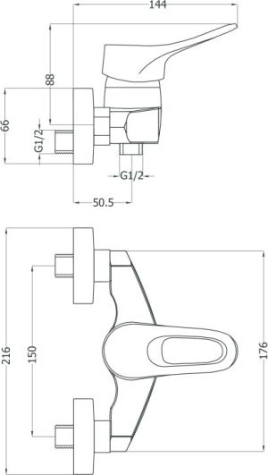 Bateria prysznicowa Neo Vero chrom (BOW 040M) 2
