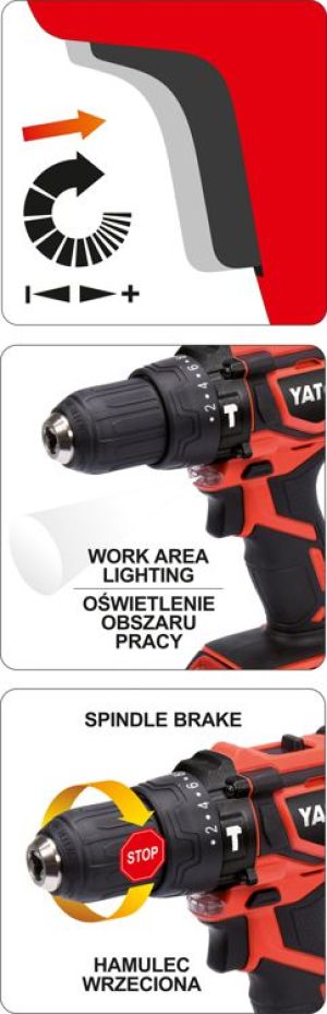 Wiertarko-wkrętarka Yato YT-82780 18 V 1 x akumulator 2 Ah 4