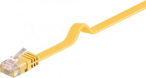 Goobay Kabel krosowy płaski patchcord U/UTP kat.6 żółty 0,5m (96396) 1