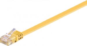 Goobay Kabel krosowy płaski patchcord U/UTP kat.6 żółty 0,5m (96396) 2