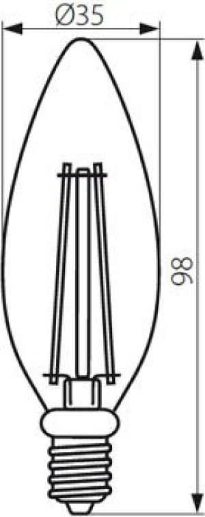 Kanlux Żarówka LED ZIPI FILLED 4W E14-WW 400lm 2700K (22469) 2
