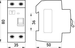 E.NEXT Wyłącznik różnicowoprądowy 2P 25A 30MA (P003004) 2